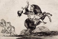 Woman Carried Off by a Horse by Francisco De Goya