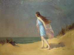 Girl on the beach by Frank Richards