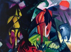 Horse and Eagle by Franz Marc