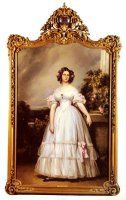 A Full Length Portrait of H.r.h Princess Marie Clementine of Orleans by Franz Xavier Winterhalter