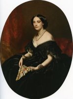 Portrait of a Lady with a Fan by Franz Xavier Winterhalter