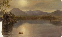 Mounts Katahdin And Turner From Lake Katahdin, Maine by Frederic Edwin Church