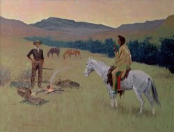 The Conversation by Frederic Remington