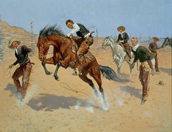 Turn Him Loose by Frederic Remington