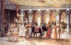 The Procession of The Sacred Bull Anubis by Frederick Arthur Bridgman