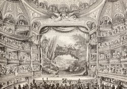 A 1789 Performance In The Theatre Des Varietes Amusantes by French School