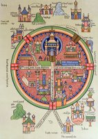 Ancient Map of Jerusalem and Palestine by French School
