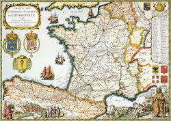 Antique Map of France by French School