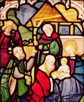 Window depicting the Adoration of the Magi by French School