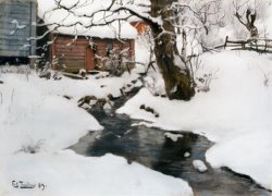 Winter on The Isle of Stord by Fritz Thaulow