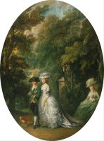 Henry, Duke of Cumberland (1745 90) with The Duchess of Cumberland (1743 1808) And Lady Elizabeth Lu... by Gainsborough, Thomas
