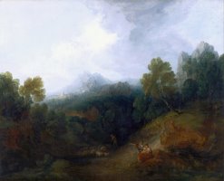 Landscape with a Flock of Sheep by Gainsborough, Thomas