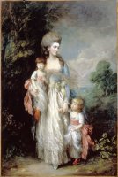 Mrs Elizabeth Moody with Her Sons Samuel And Thomas by Gainsborough, Thomas