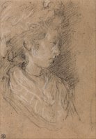 Study of a Woman in a Mob Cap by Gainsborough, Thomas