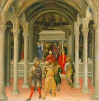 The Crippled And Sick Cured At The Tomb Of Saint Nicholas by Gentile da Fabriano