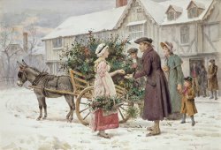 The Holly Cart by George Goodwin Kilburne