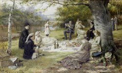 The Picnic by George Goodwin Kilburne