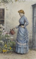 Watering The Flowers by George Goodwin Kilburne