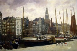 The Damrak, Amsterdam by George Hendrik Breitner