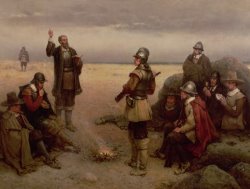 The Landing of the Pilgrim Fathers by George Henry Boughton