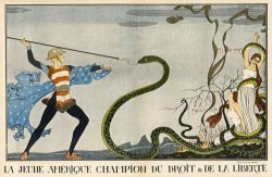 America Comes to The Rescue of Justice And Liberty by Georges Barbier