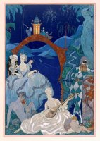 Ball Under The Blue Moon by Georges Barbier