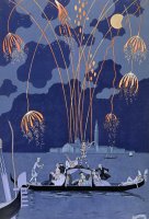 Fireworks in Venice by Georges Barbier