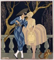 Harlequin's Kiss by Georges Barbier