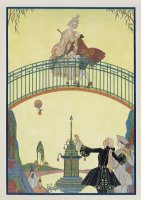 Love On The Bridge by Georges Barbier