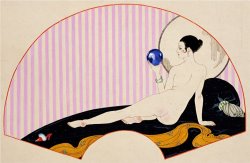 Odalisque with a Crystal Ball Dated 1920 by Georges Barbier