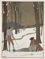 The Duel Between Valmont And Danceny by Georges Barbier