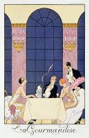 The Gourmands by Georges Barbier
