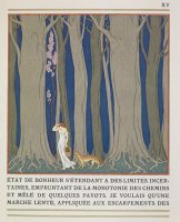 Woman Followed By A Leopard by Georges Barbier