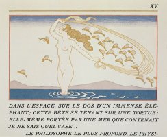 Woman Wading Through Water by Georges Barbier