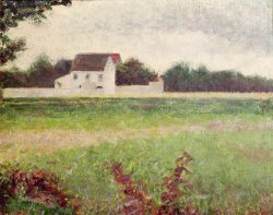 Landscape in the Ile de France by Georges Pierre Seurat