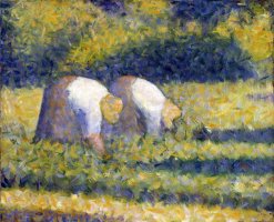 Farm Women at Work (paysannes Au Travail) by Georges Seurat