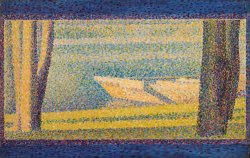 Moored Boats And Trees by Georges Seurat