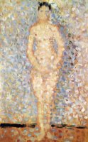 Poseur Standing Front View Study for Les Poseuses 1887 by Georges Seurat