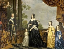 Frederick Henry, His Consort Amalia of Solms, And Their Three Youngest Daughters by Gerard Van Honthorst