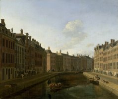 Gezicht Op De Gouden Bocht in De Herengracht Vanuit Het Oosten by Gerrit Adriaensz. Berckheyde