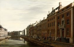 The 'golden Bend' in The Herengracht, Amsterdam, Seen From The West by Gerrit Adriaensz. Berckheyde