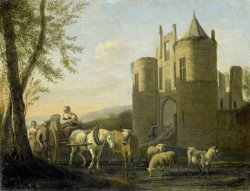 The Main Gate to Egmond Castle by Gerrit Adriaensz. Berckheyde