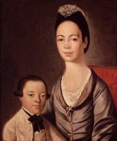 Mrs. Aaron Lopez and her son Joshua by Gilbert Stuart