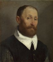 Portrait of a Man with Raised Eyebrows by Giovanni Battista Moroni