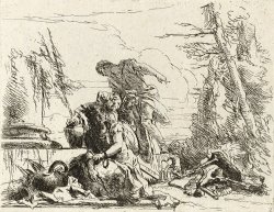 A Woman with Her Arms in Chains And Four Other Figures, From Vari Capricci by Giovanni Battista Tiepolo