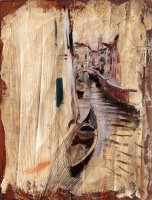Blick in Einen Venezianischen Kanal by Giovanni Boldini