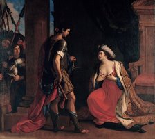 Cleopatra And Octavian by Giovanni F. Barbieri