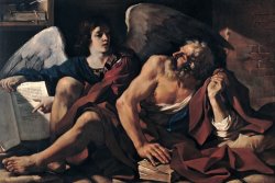 Saint Matthew And The Angel by Giovanni F. Barbieri