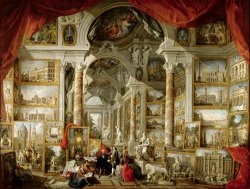 Gallery with Views of Modern Rome by Giovanni Paolo Panini
