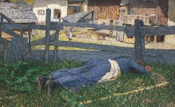 Resting In The Shade by Giovanni Segantini